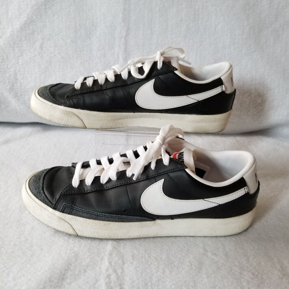 Nike Shoes Men's Blazer Low 77 Vintage Black & White Style DA63654-001 Size 9